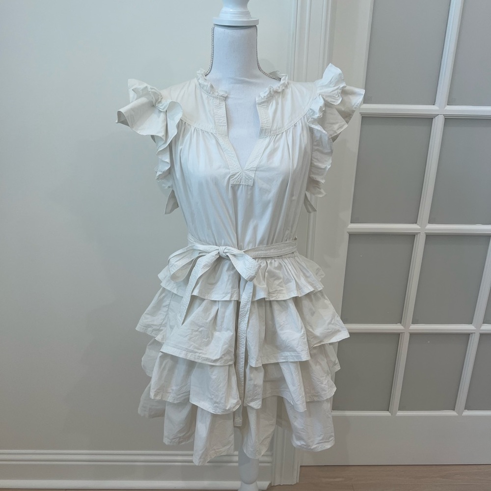 Ulla Johnson Lulua Ruffle Mini Dress, Size 16 - Picture 2 of 8